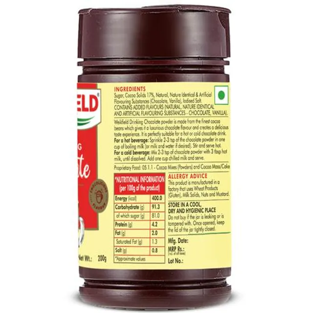 Weikfield Drinking Chocolate Powder 200 g view 2