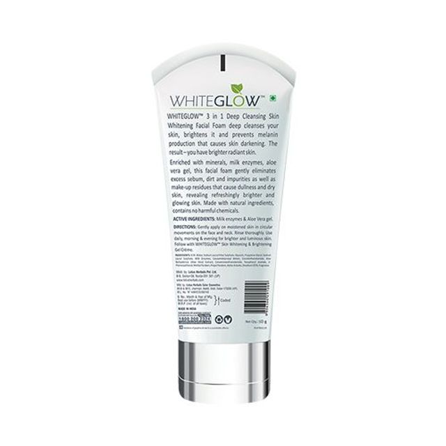 Lotus Herbals WhiteGlow 3-In-1 Deep Cleansing Skin Whitening Facial Foam 50 g view 2