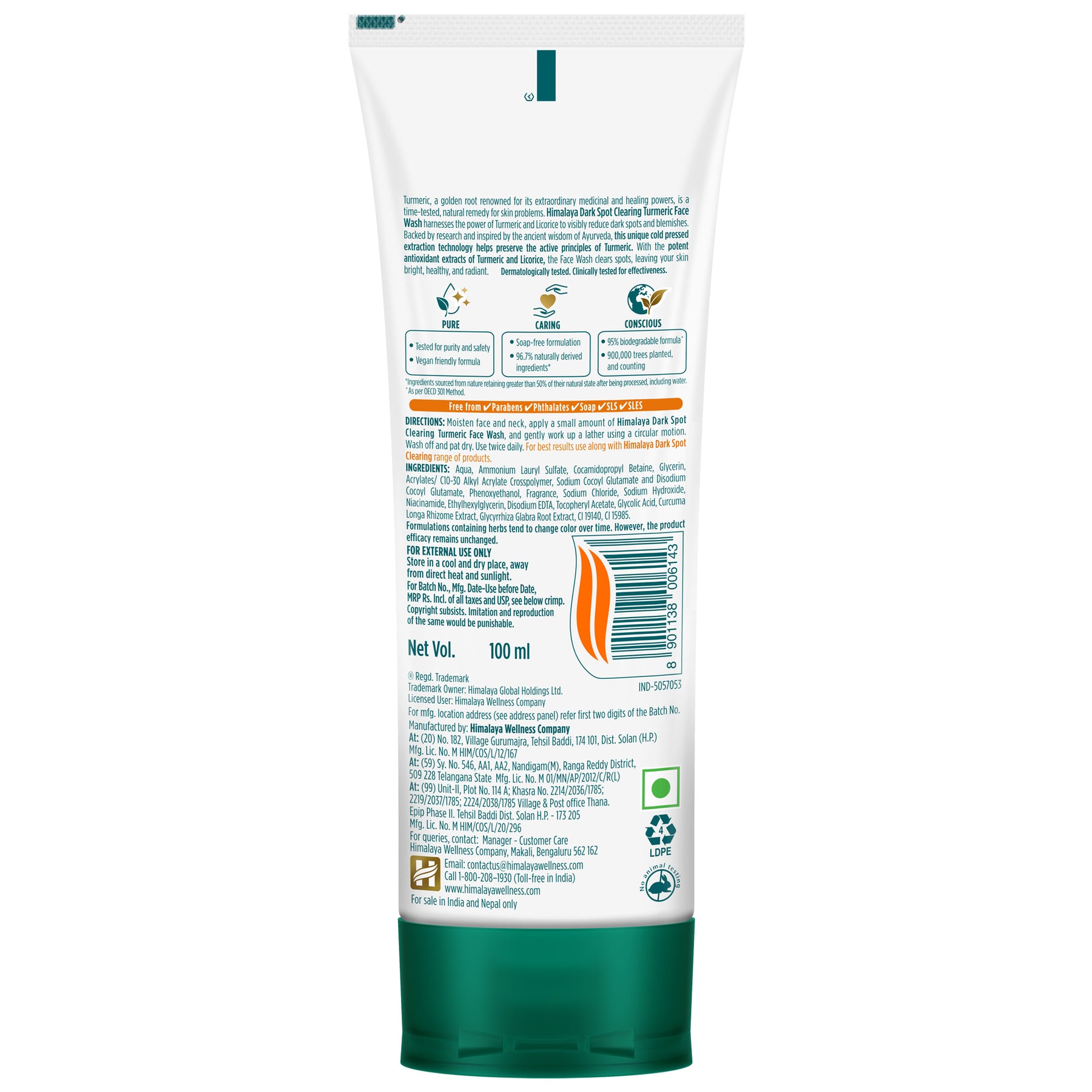 Himalaya Dark Spot Clearing Turmeric Face Wash 100 ml view 2