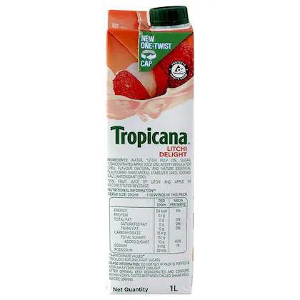 Tropicana Juice Litchi Delight Fruit Juice 1 L view 2