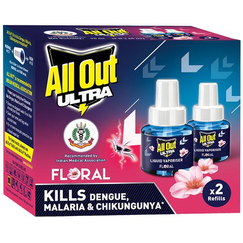 All Out Ultra Liquid Vaporizer Floral Fragrance (Pack of 2 x 45 ml each) view 3