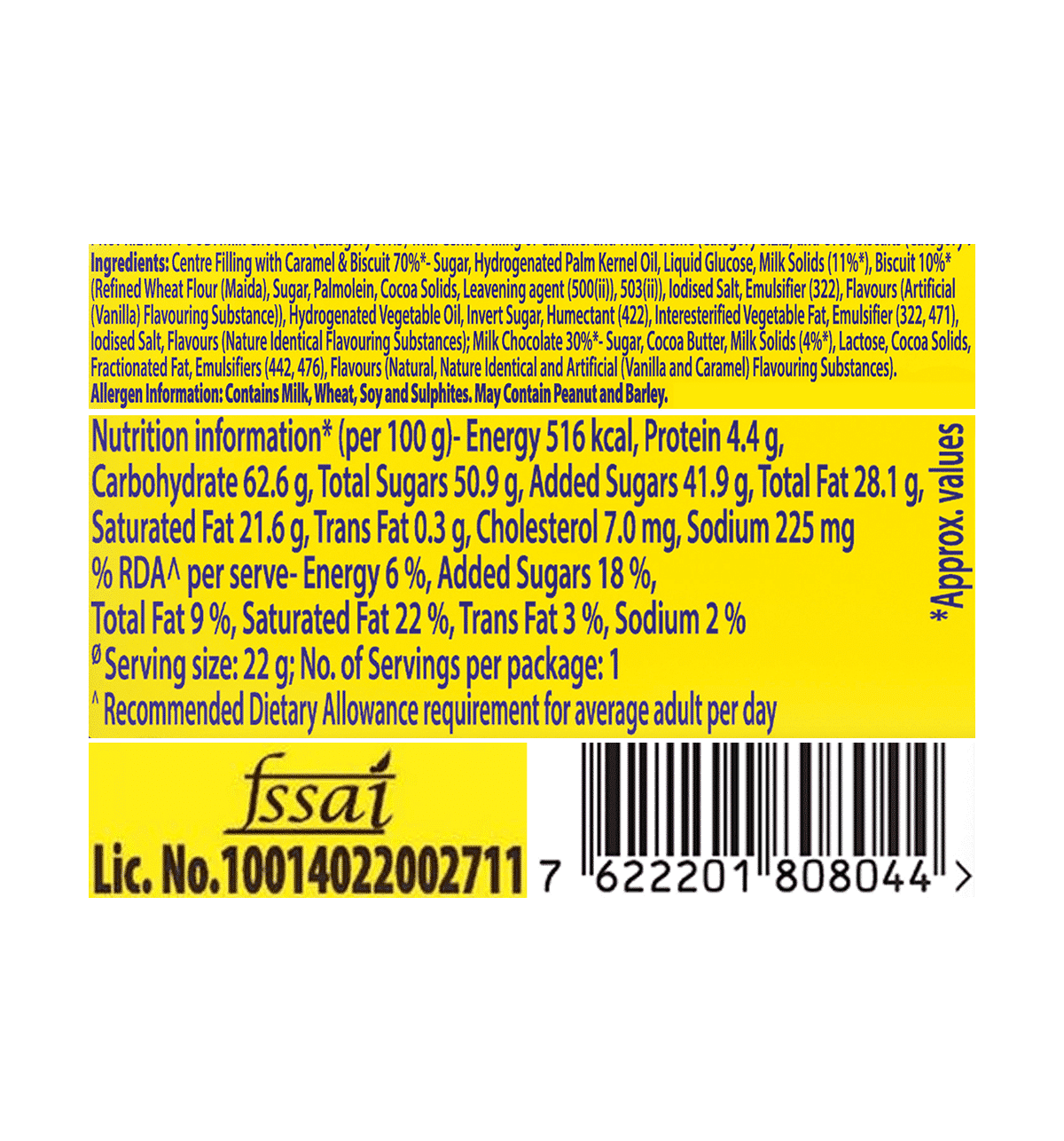 Cadbury 5 Star Oreo Chocolate Bar 22 g view 3