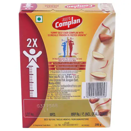 Complan Kesar Badam Nutrition Drink Powder 200 g view 2