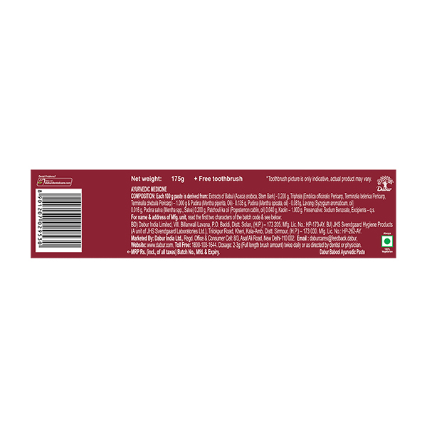 Dabur Babool Ayurvedic Toothpaste 175 g view 2