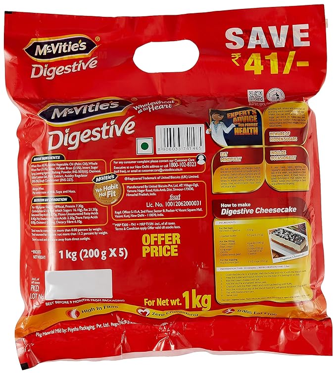 Mcvities Digestive Biscuits 1 Kg view 2