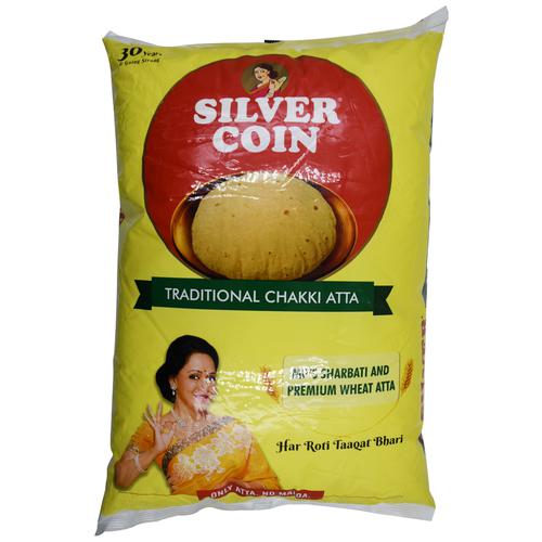 Silver Coin Traditional Chakki Atta 10 Kg view 2