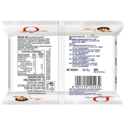 Parle-G Oats & Berries Biscuits 93.75 g view 2