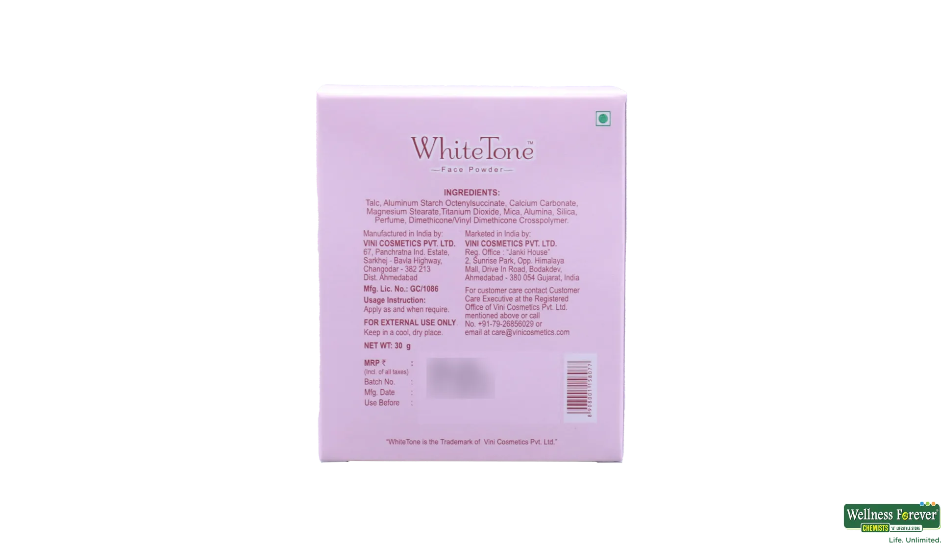 White Tone Face Powder 30 g view 2