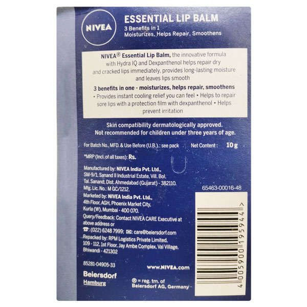 Nivea Essential Lip Balm With Shea Butter 10 g view 2