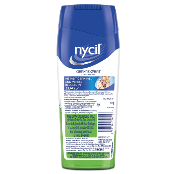 Nycil Germ Expert Prickly Heat Powder Cool Herbal 150 g view 2