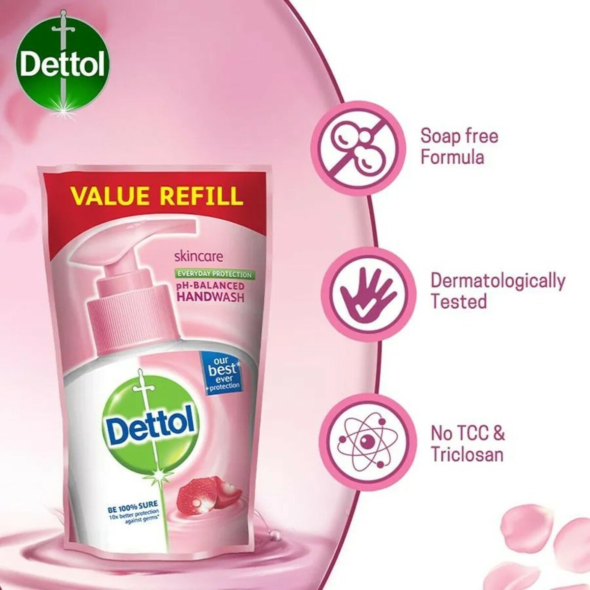 Dettol Hand Wash Skincare(Pack of 3 x 175 ml each) view 4