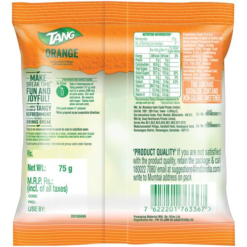Tang Orange Instant Drink Mix 75 g view 2