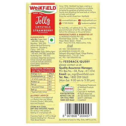 Weikfield Strawberry Flavour Jelly Crystals 90 g view 2