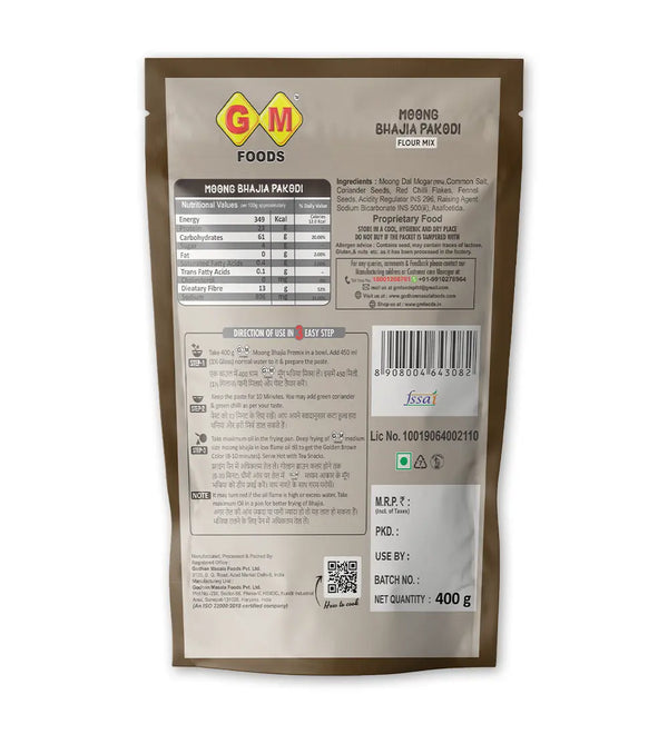 GM Foods Moong Bhajiya Pakodi Flour Mix 400 g view 2