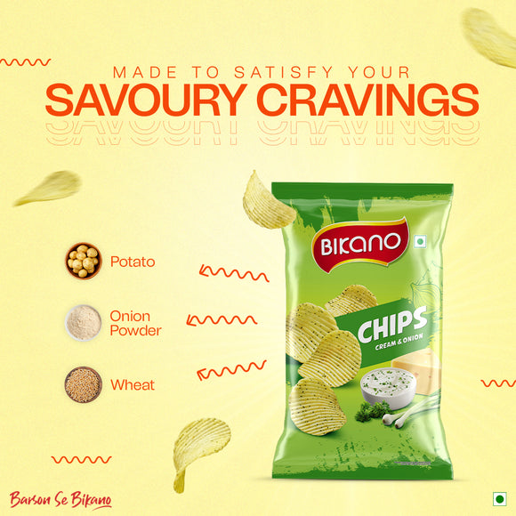 Bikano Cream and Onion Chips 75 g view 4