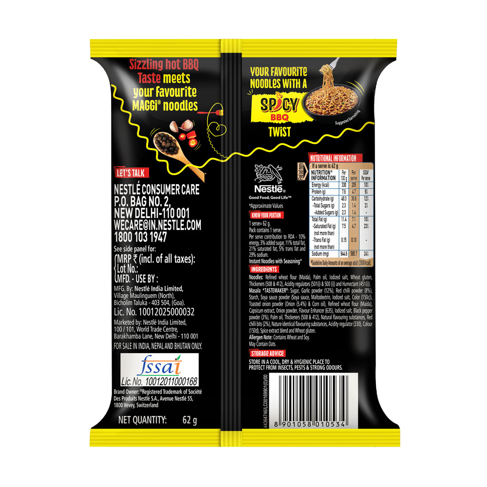 Maggi Spicy Bbq Noodles 62 g view 2