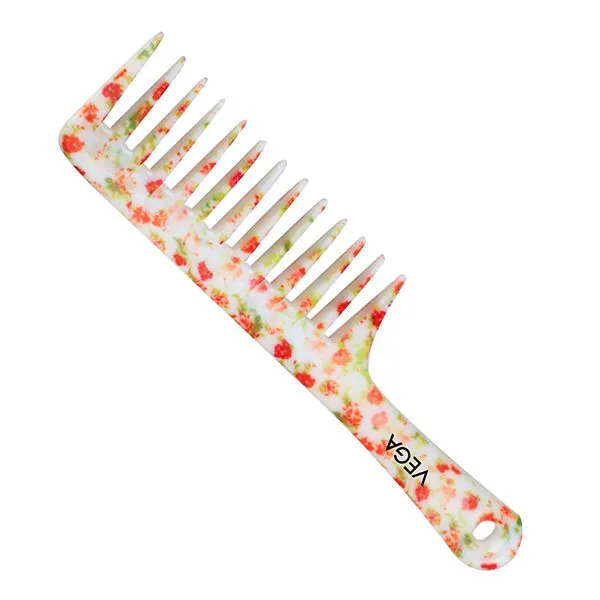 Vega Floral Shampoo comb Large DC-1268H 1 Piece view 2