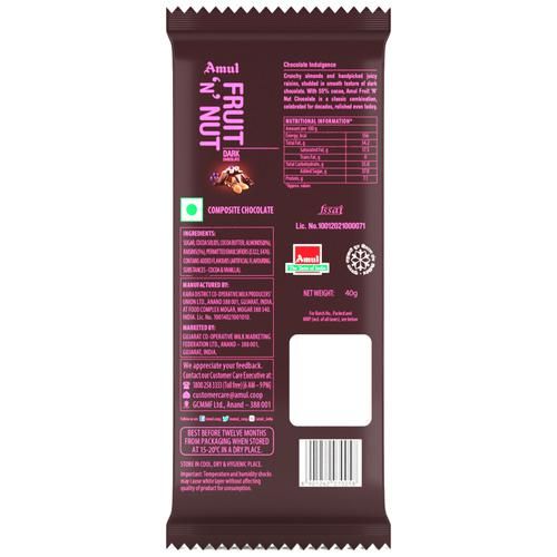 Amul Fruit N Nut Chocolate 40 g view 2