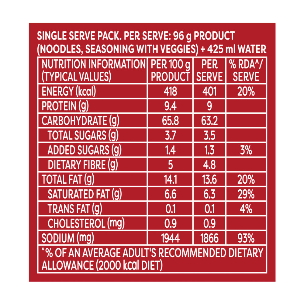 Knorr Korean Ramen Spicy Kimchi Veg Noodles 96 g view 3