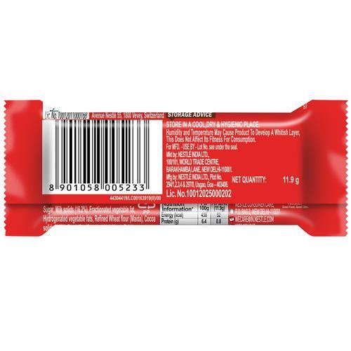 Nestle Kitkat Chocolate Coated Wafer Bar 11.9 g view 2