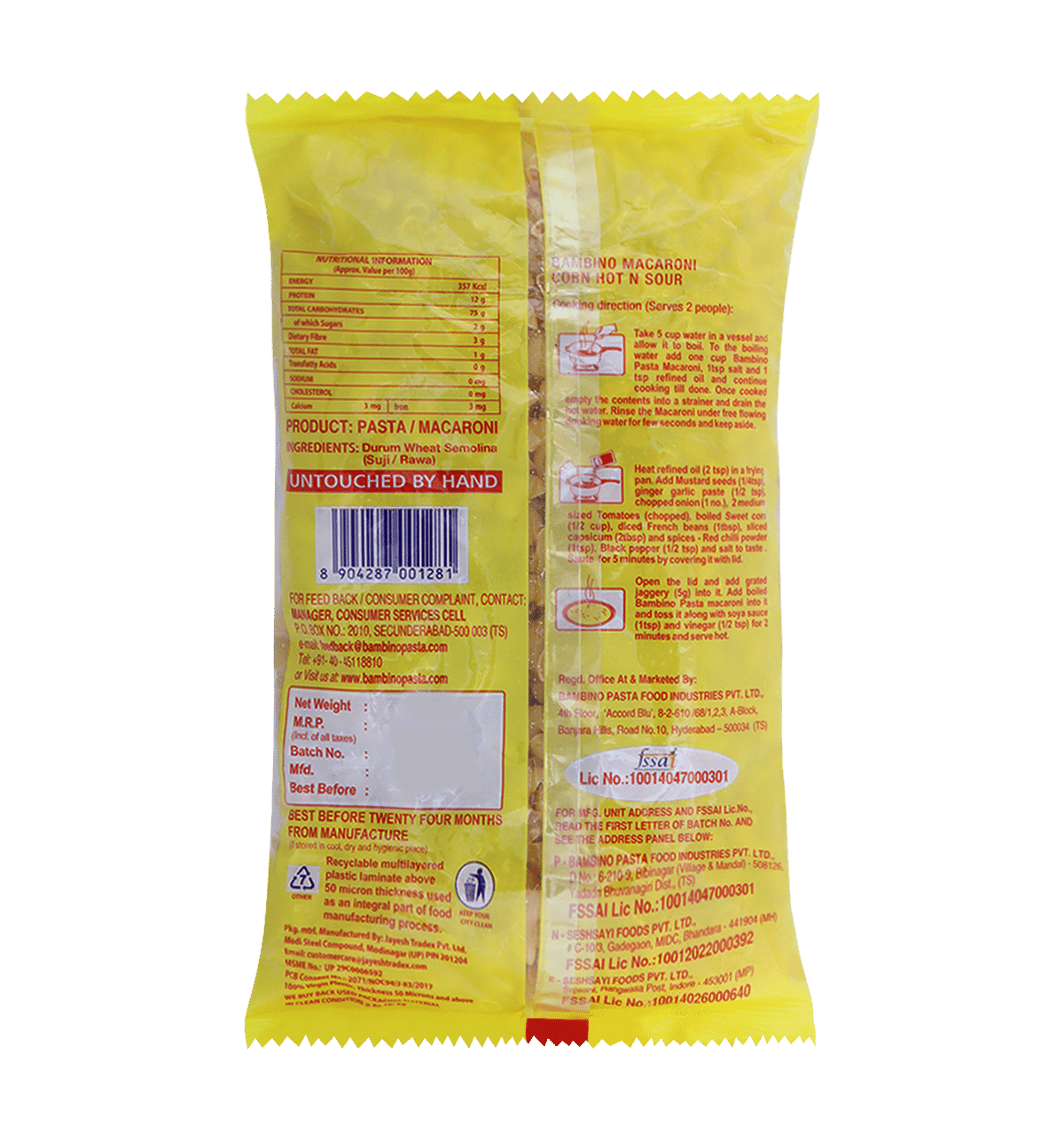 Bambino Pasta Macaroni Pep Elbows 200 g view 2