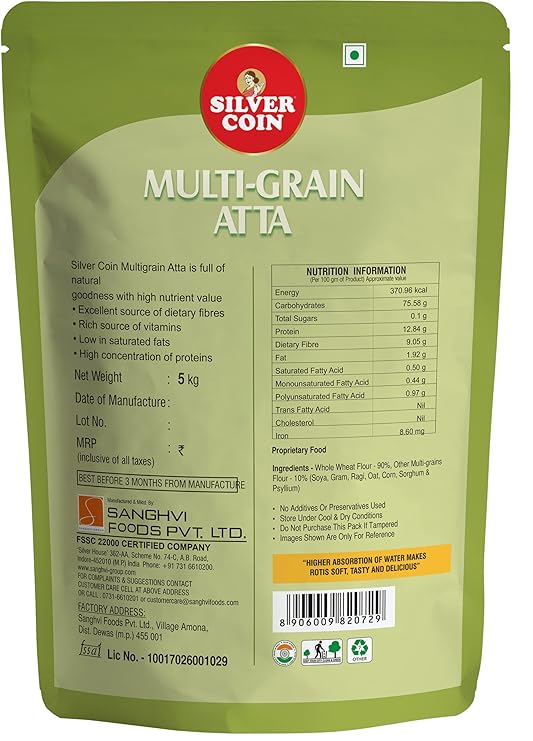 Silver Coin Multigrain Atta 5 Kg view 2
