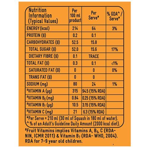 Kissan Juicy Orange Squash 750 ml view 3