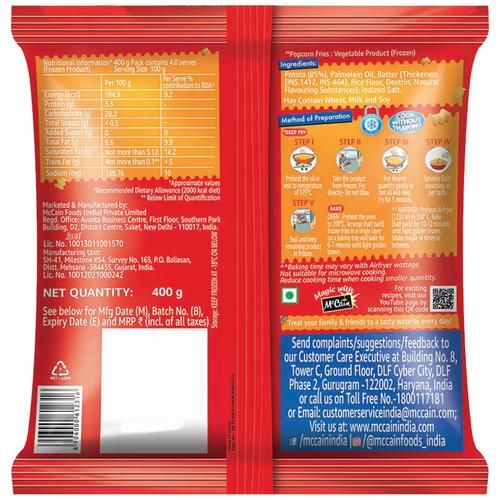 McCain Popcorn Fries 400 g view 2