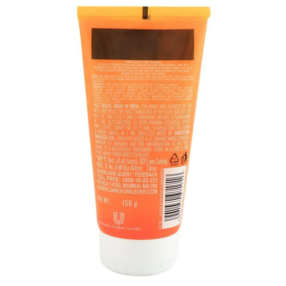 Lakme Blush & Glow Brightening Face Wash Lemon 150 g view 2