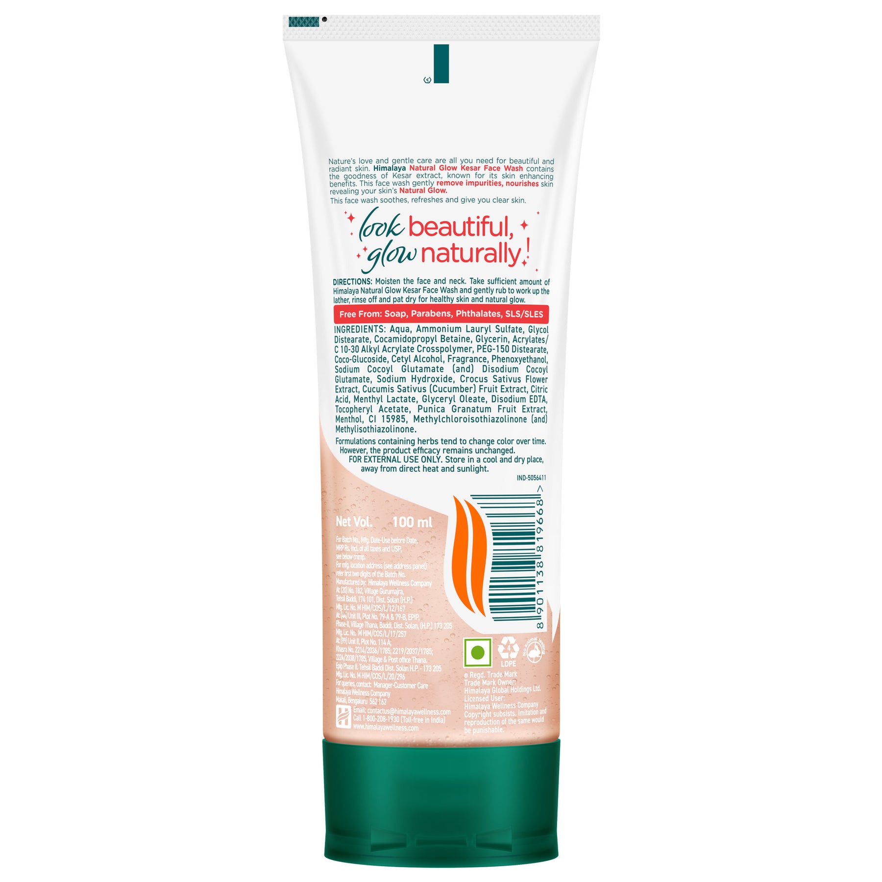 Himalaya Natural Glow Kesar Face Wash 100 ml view 3