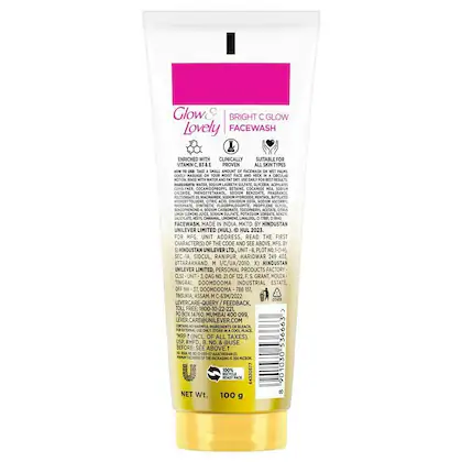 Glow & Lovely Bright Vitamin C Facewash 100 g view 2