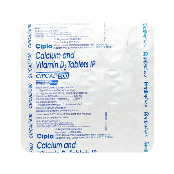 Cipla Cipcal 500 mg Tablet 15 Tablets