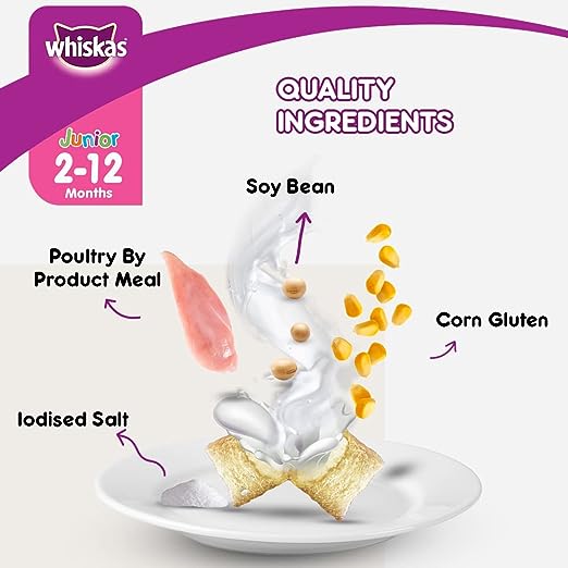 Whiskas Dry Cat Food For Mother & Kitten - Junior Ocean Fish 450 g view 4
