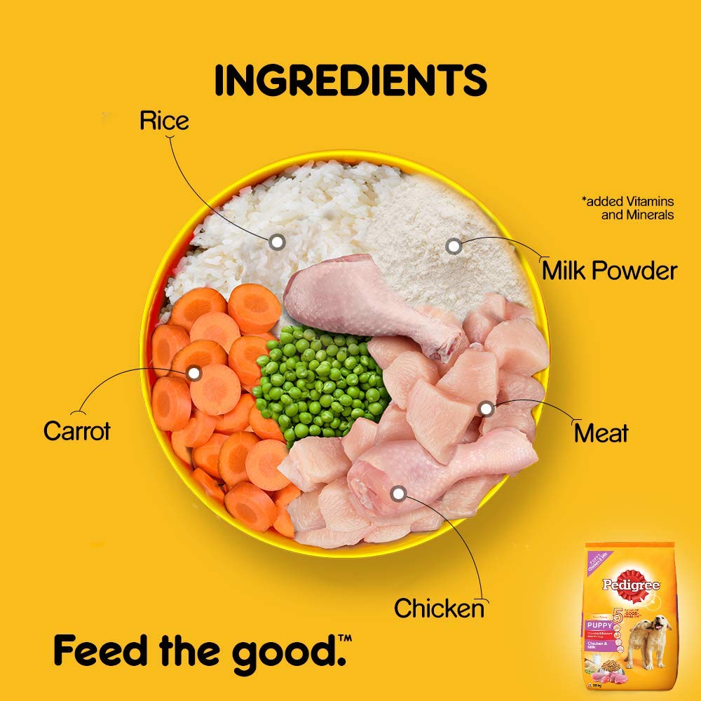 Pedigree Puppy Dry Dog Food - Chicken & Milk 1 Kg view 4