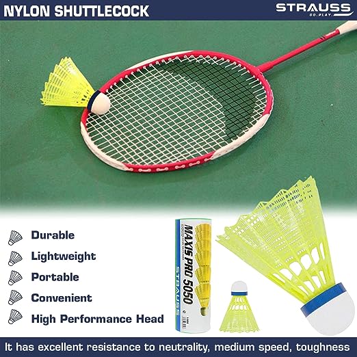 Strauss Maxis Pro 5050 Nylon Shuttlecock view 2