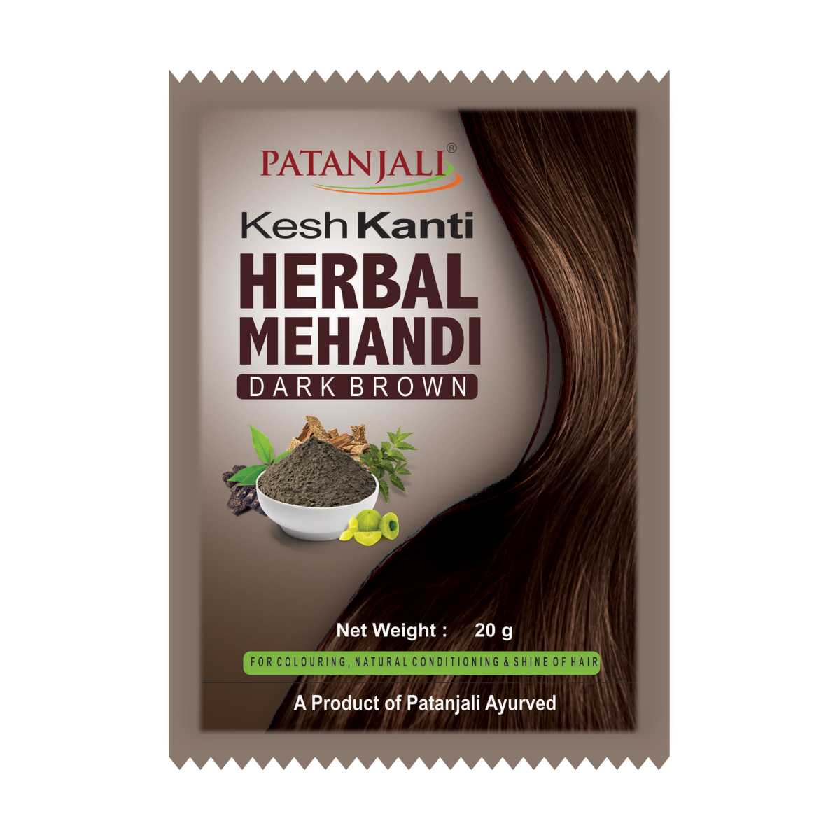 Patanjali Kesh Kanti Herbal Mehandi (Dark Brown) 20 g