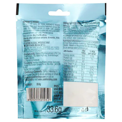 Hersheys Kisses - Cookies & Creme Chocolate 33.6 g view 2