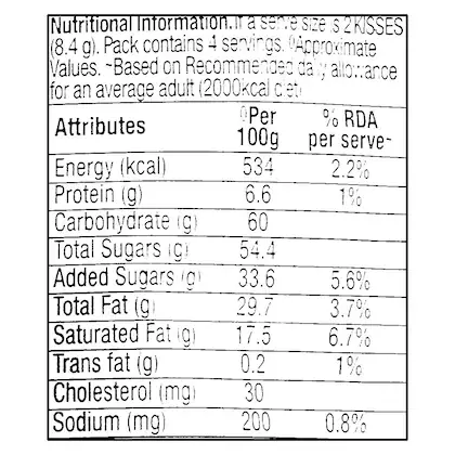 Hersheys Kisses - Cookies & Creme Chocolate 33.6 g view 3